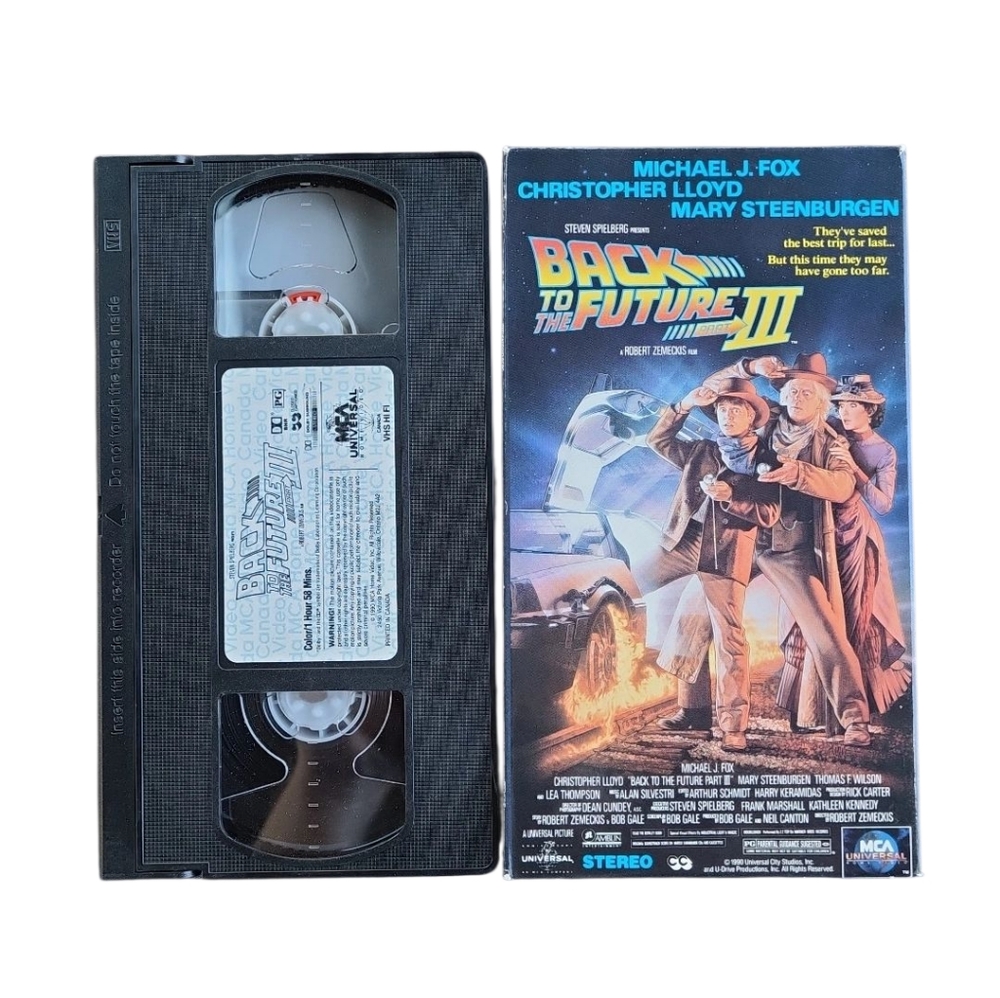 Back to the Future Part III VHS Tape - Black